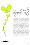 Lovely Text Template with Abstract Butterflies Line
